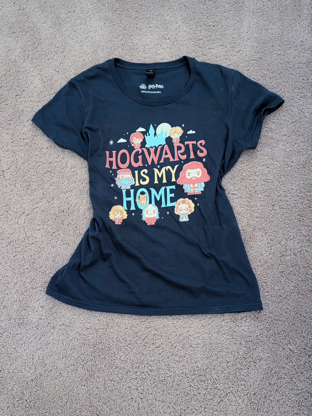 Harry Potter "Hogwarts Is My Home" Navy Graphic Tee